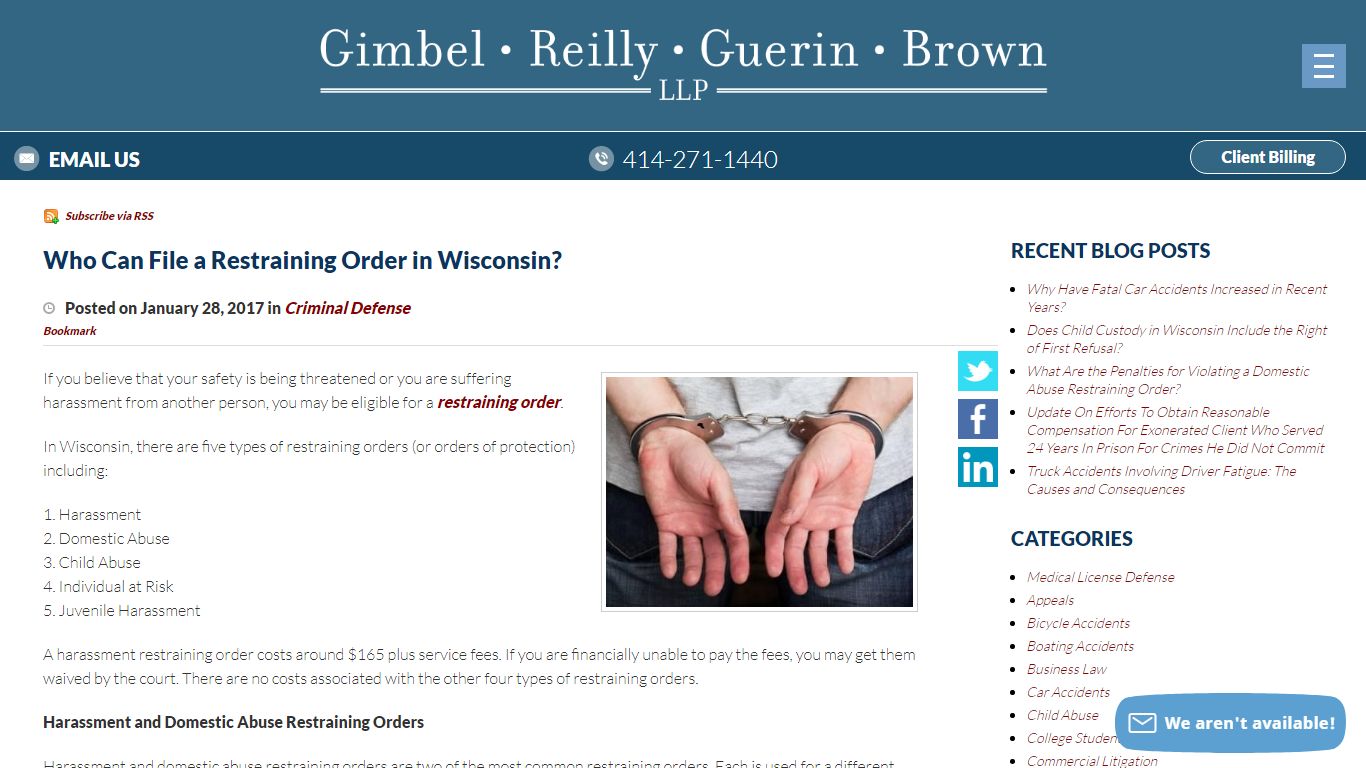 Who Can File a Restraining Order in Wisconsin?