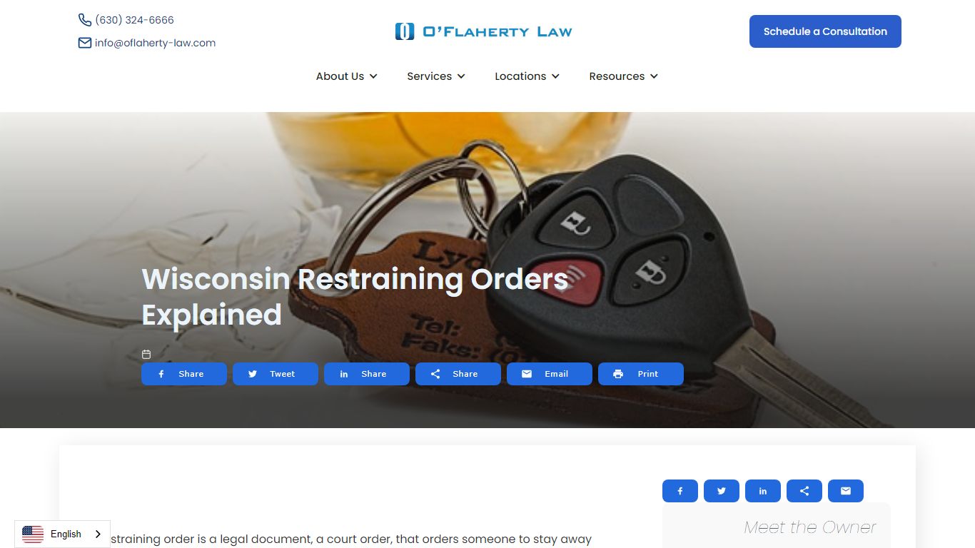 Wisconsin Restraining Orders Explained - O'Flaherty Law